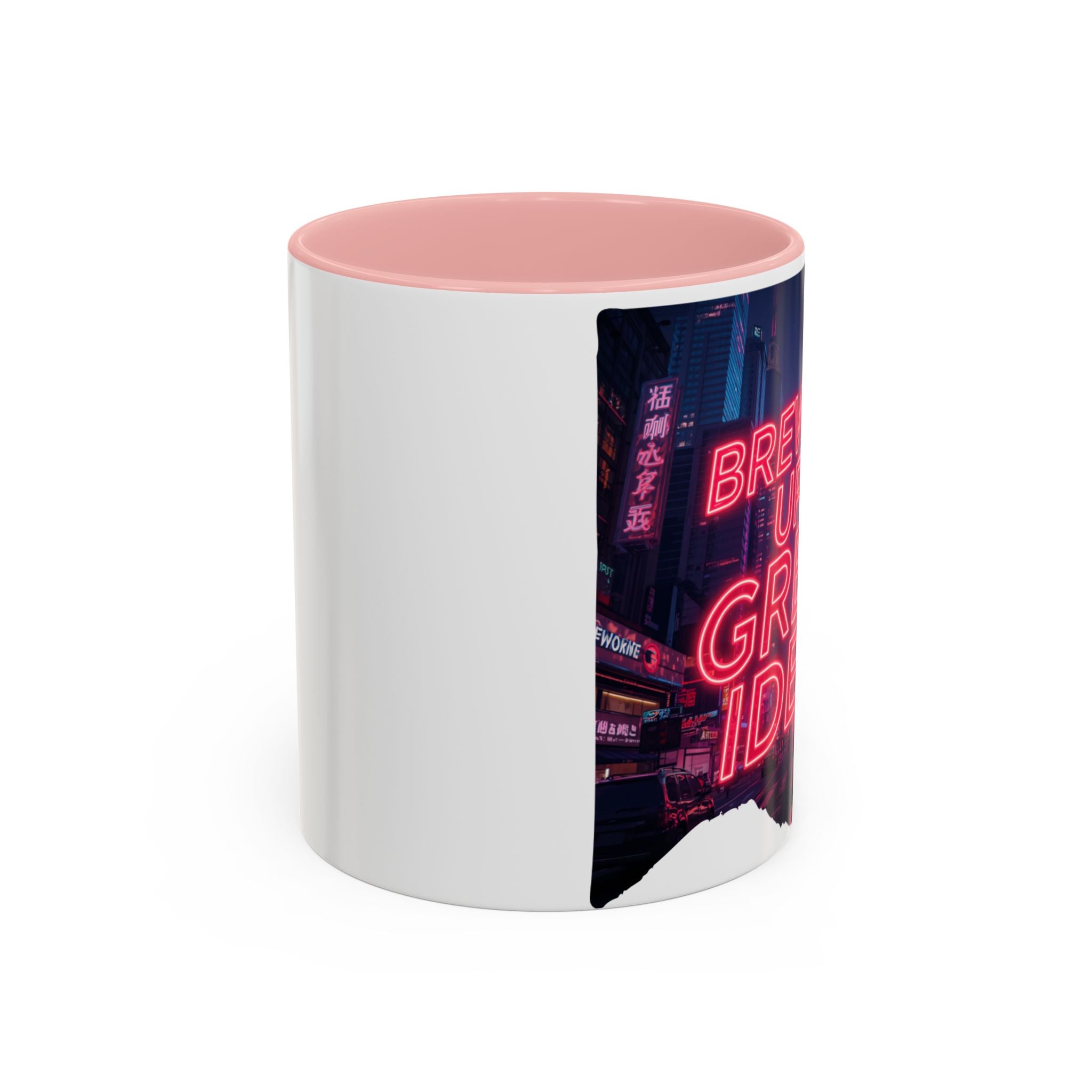Brewing Up Great Ideas Coffee Mug | Neon City Accent Mug