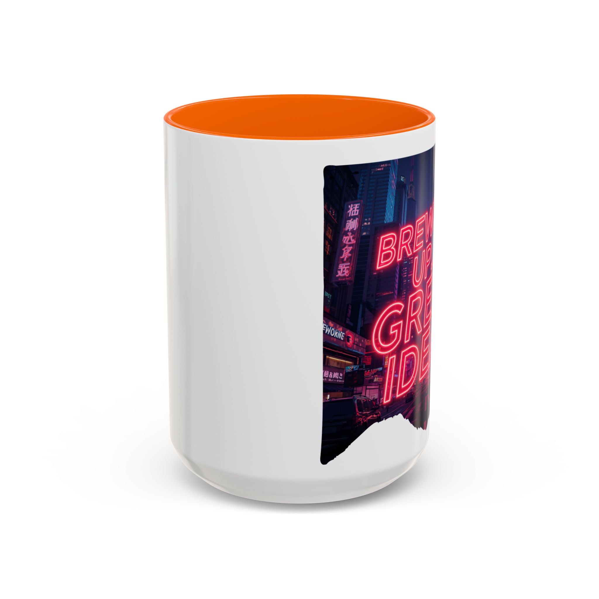 Brewing Up Great Ideas Coffee Mug | Neon City Accent Mug