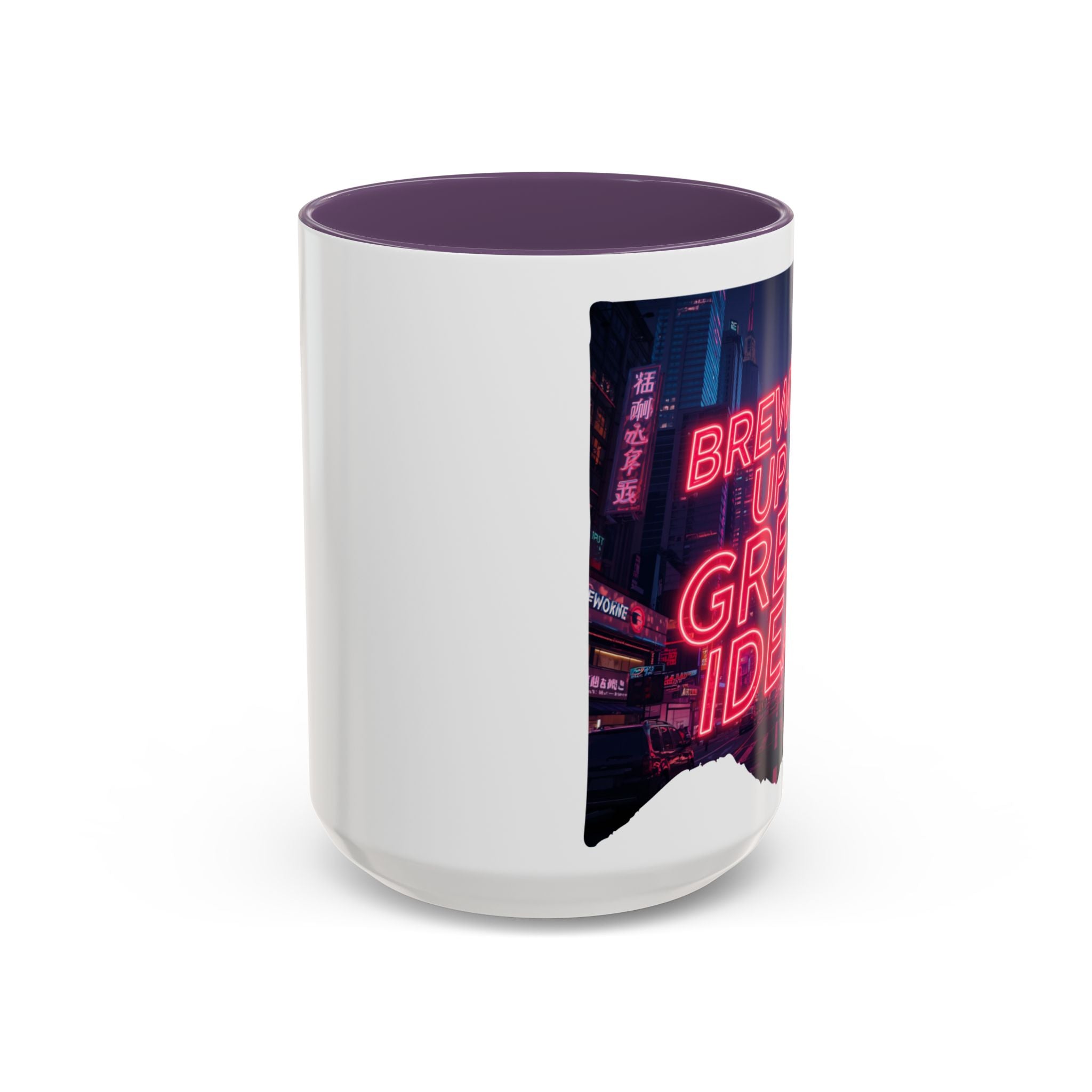 Brewing Up Great Ideas Coffee Mug | Neon City Accent Mug