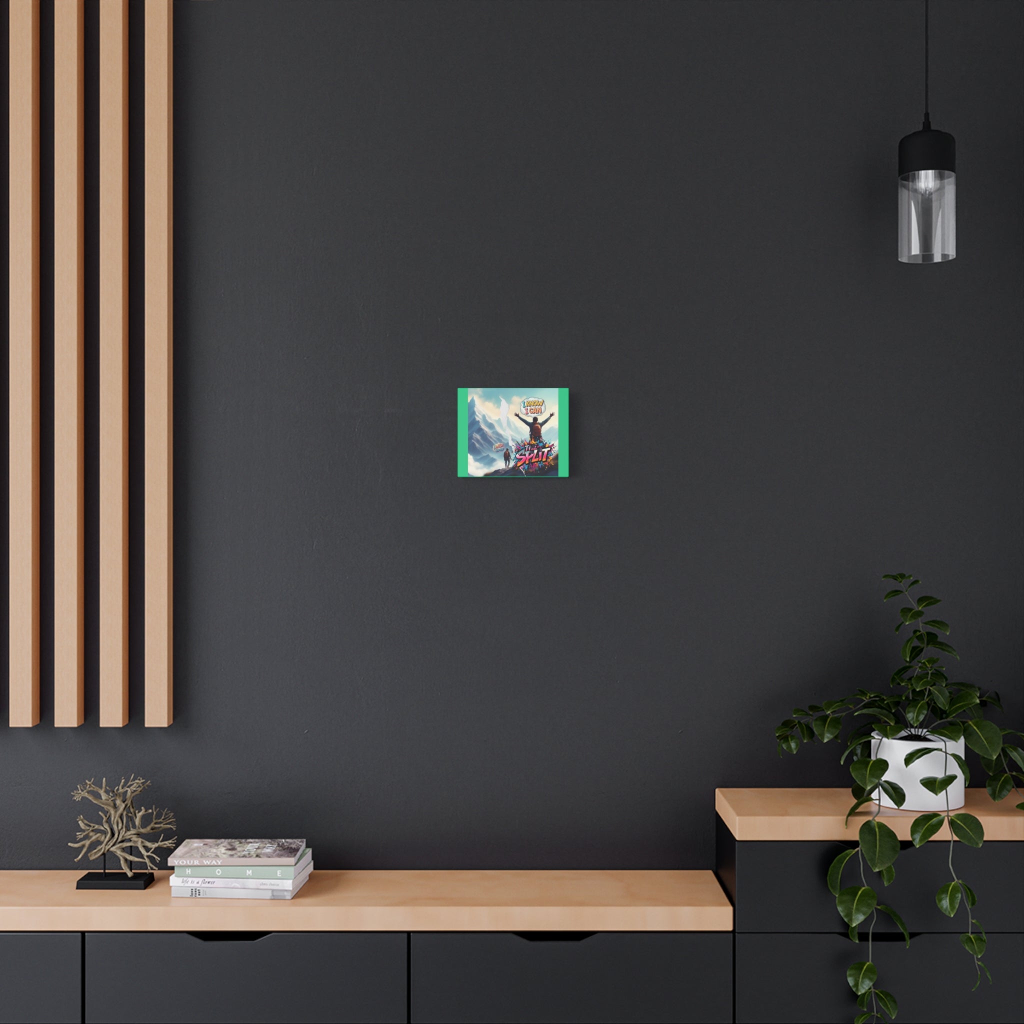 Motivational Mountain Matte Canvas Wall Art — "I Know I Can / The Split"