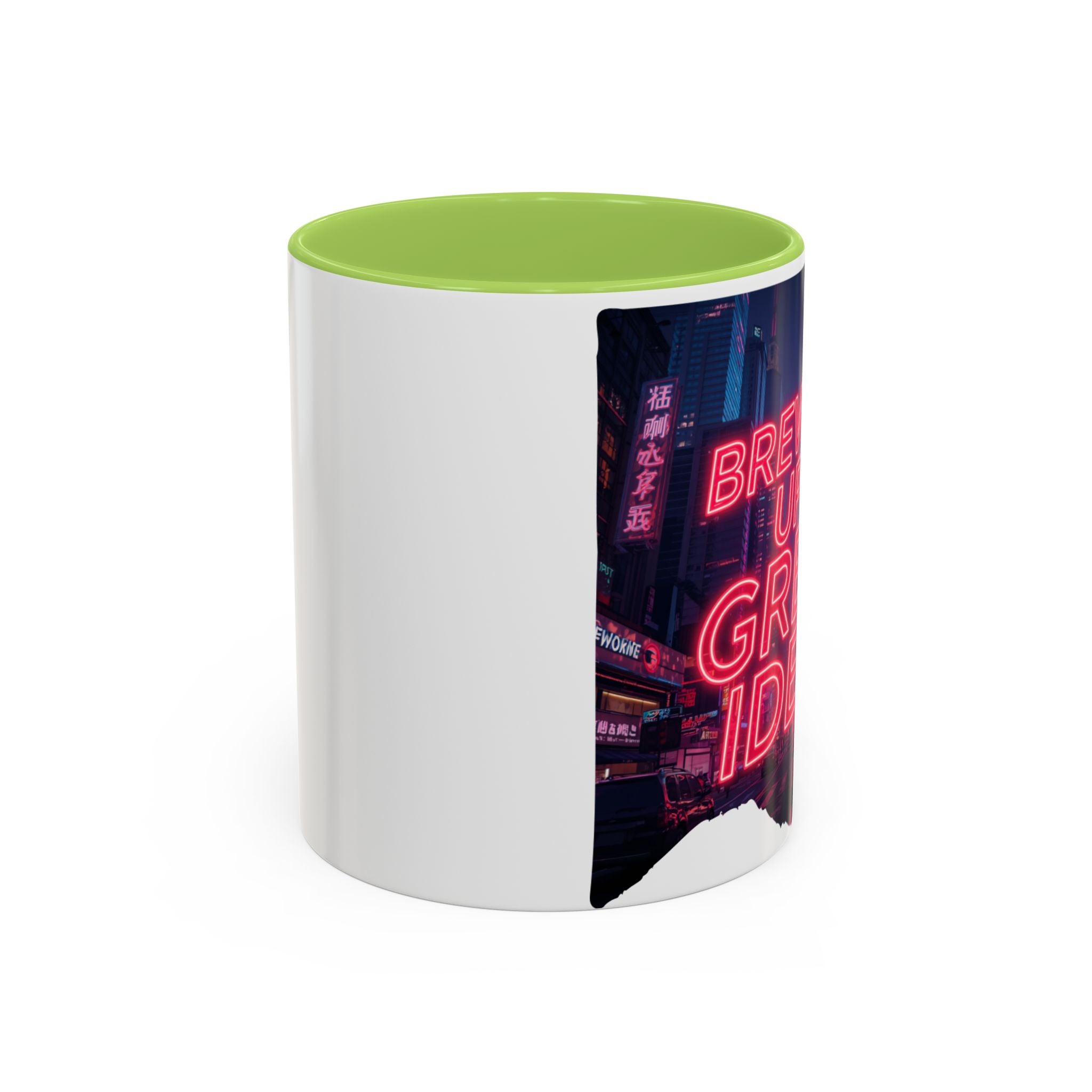 Brewing Up Great Ideas Coffee Mug | Neon City Accent Mug