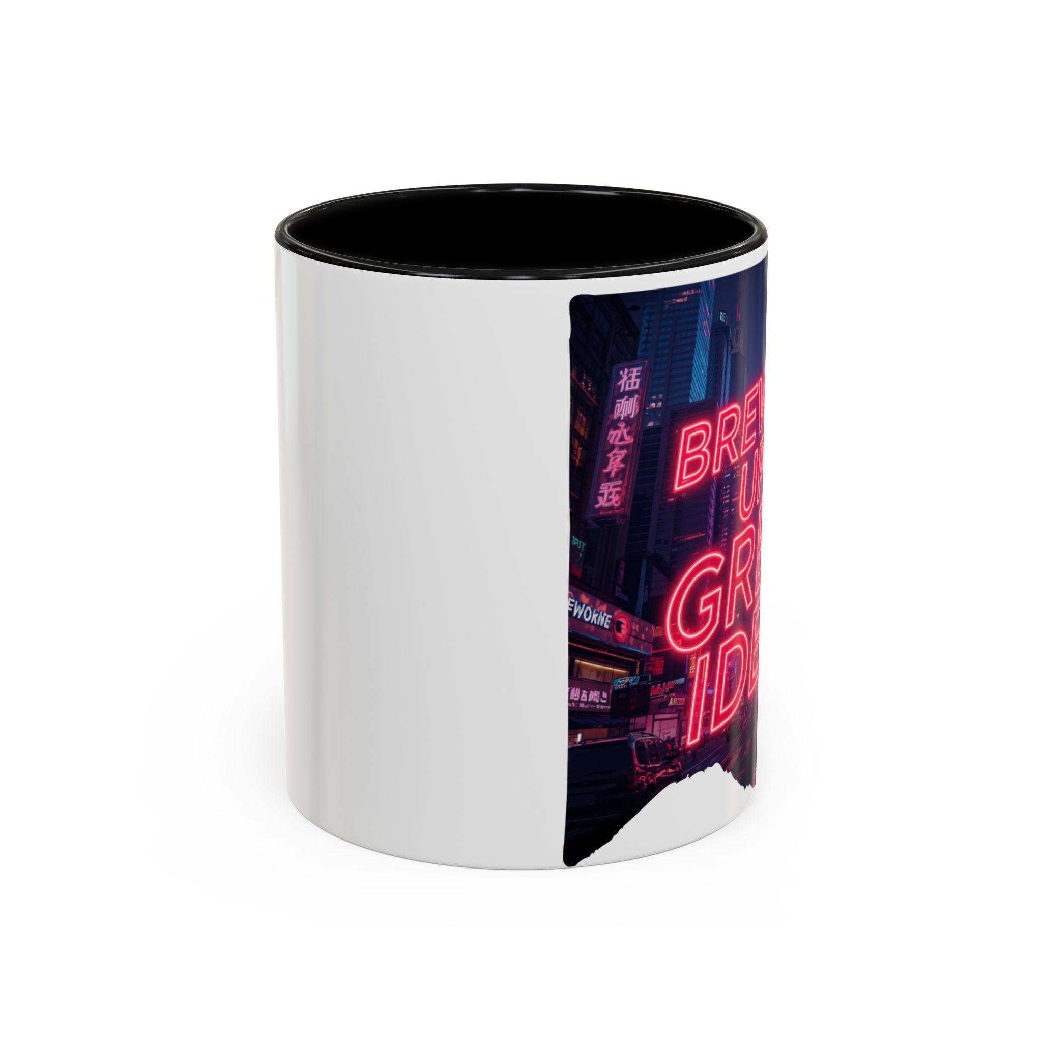 Brewing Up Great Ideas Coffee Mug | Neon City Accent Mug