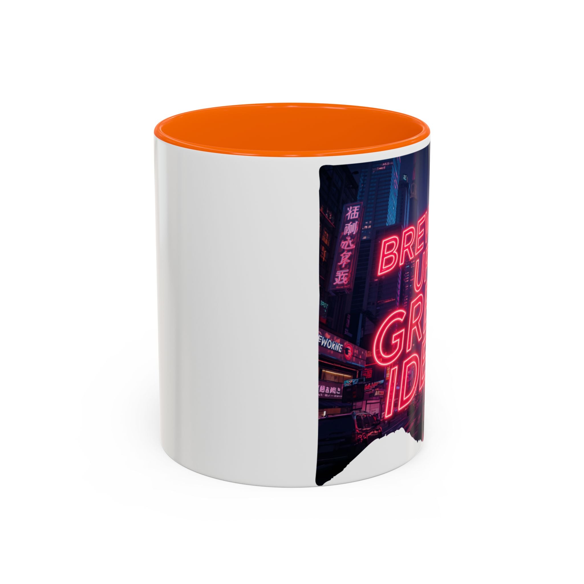 Brewing Up Great Ideas Coffee Mug | Neon City Accent Mug
