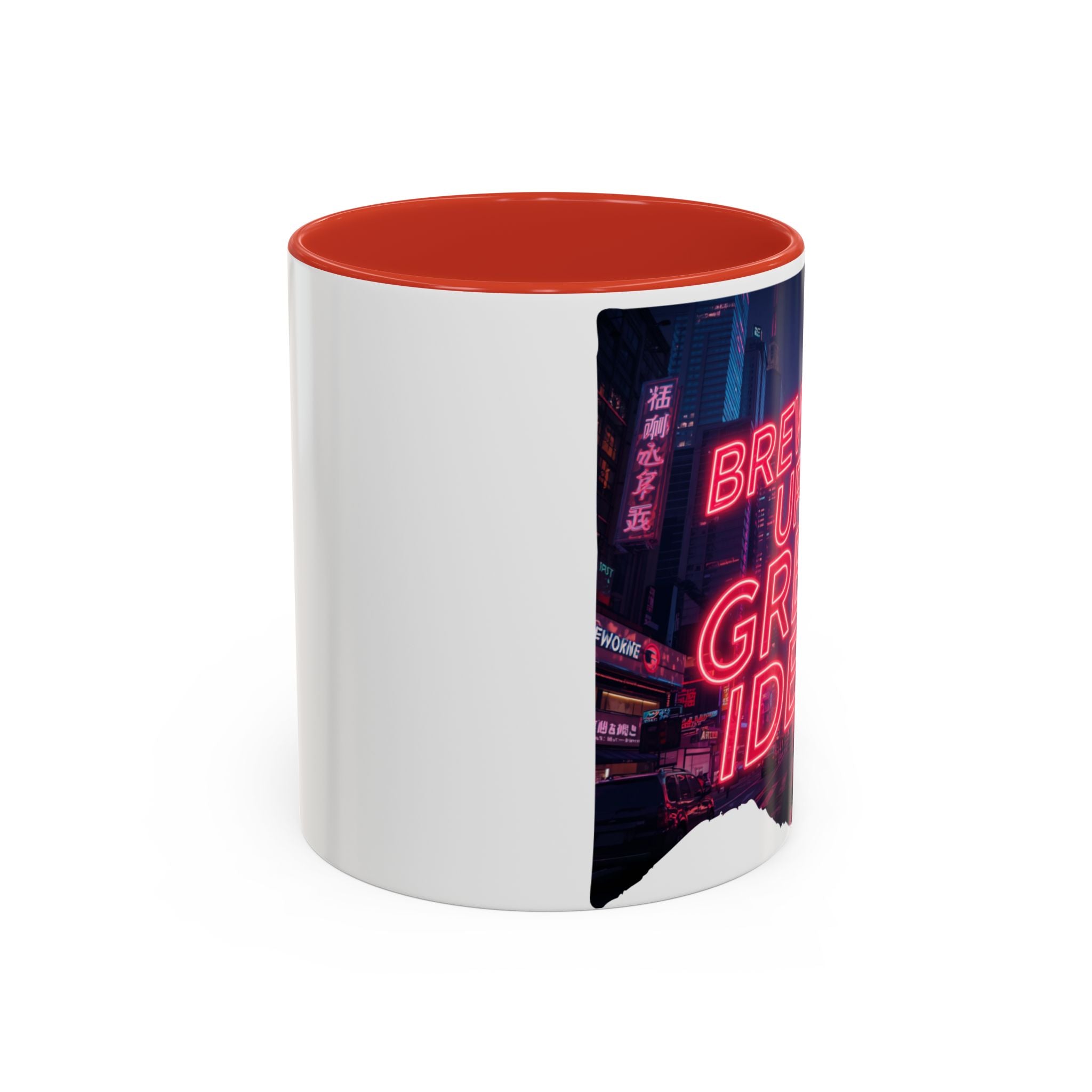 Brewing Up Great Ideas Coffee Mug | Neon City Accent Mug