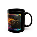Slow and Steady Turtle Coffee Mug – Inspirational Motivational Black Mug (11oz, 15oz)