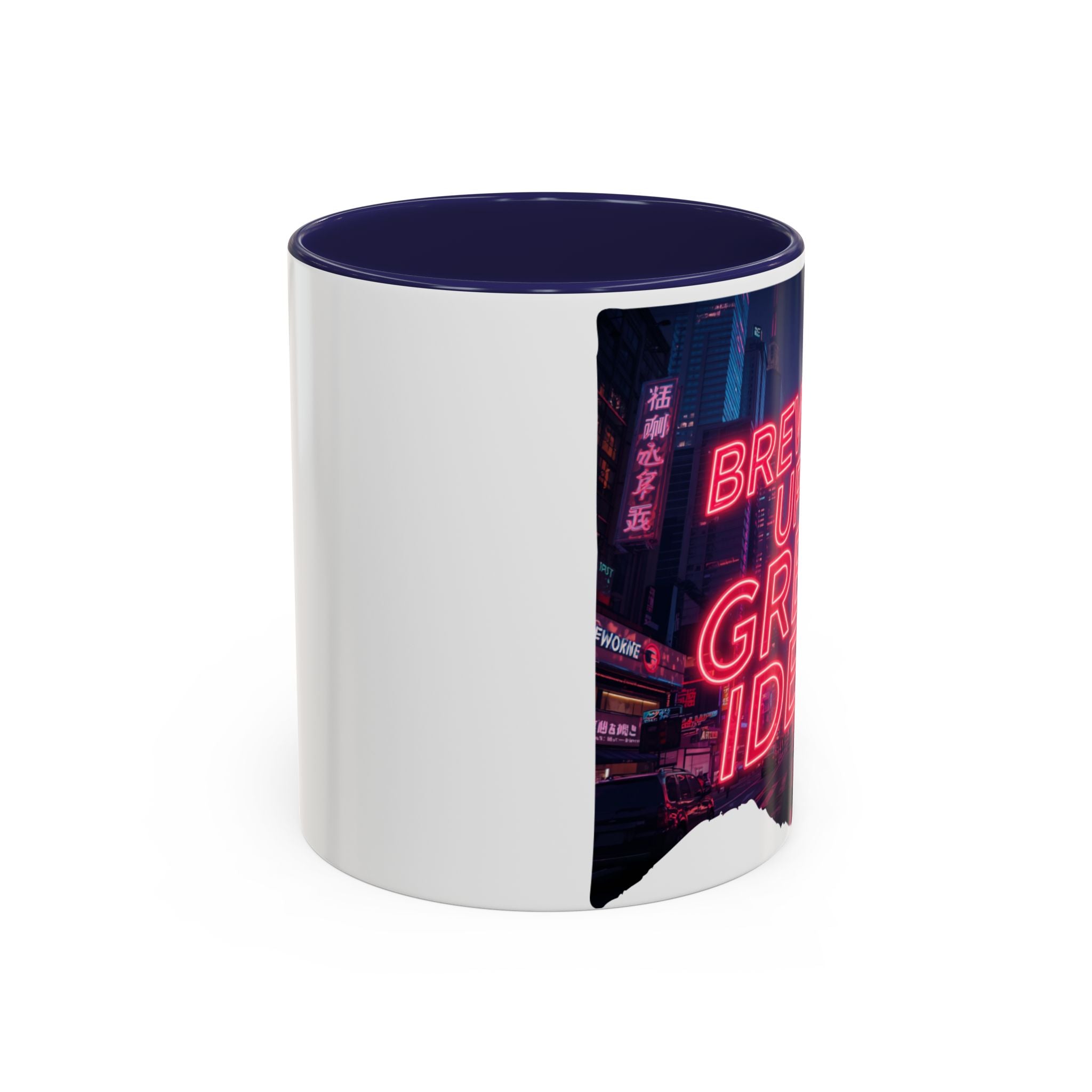 Brewing Up Great Ideas Coffee Mug | Neon City Accent Mug